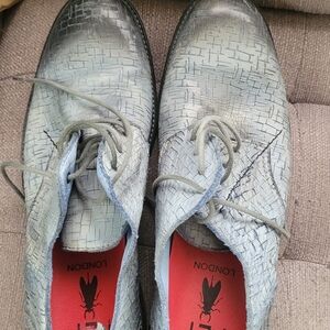 Fly London Men's Textured Gray Oxfords